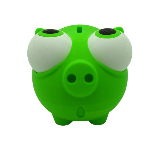 Piggy Pork bank Mynt kontanthållare samlare Grön L