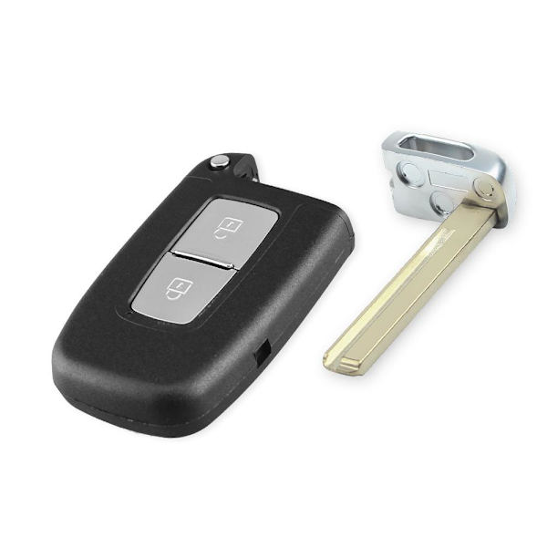 2 -knappen Kia Remote Key Shell HY18 Blade för Hyundai Svart one size