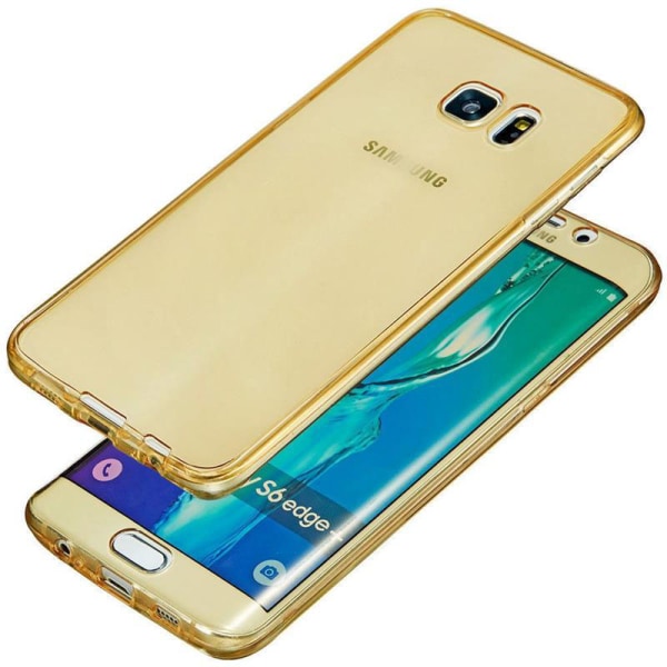 Galaxy S6 komplett mobil 360 mjuk skal case guld Guld