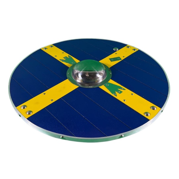 Trä Metall Handgjord Sverige Flagga Viking Shield SWE186 MultiColor Sweden