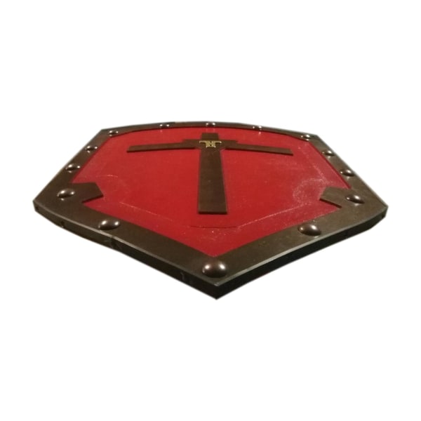 Trämedeltida Viking Cross Shield - Röd SWE103 multifärg one size