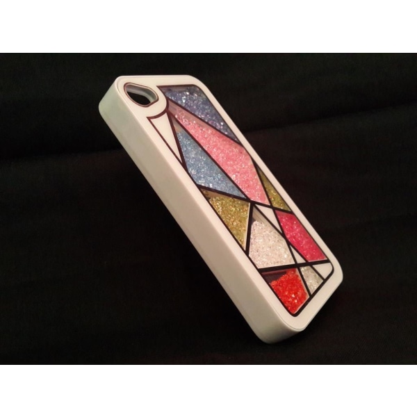 Apple Iphone 4 4S Skal Case Beads (Random Triangle) Vit Vit