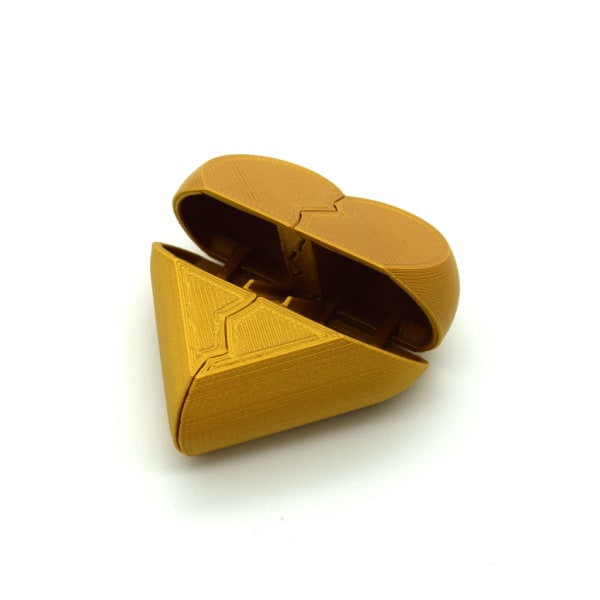 Hjärtformad hemlig smyckenhållare Guld Transformerbar Guld