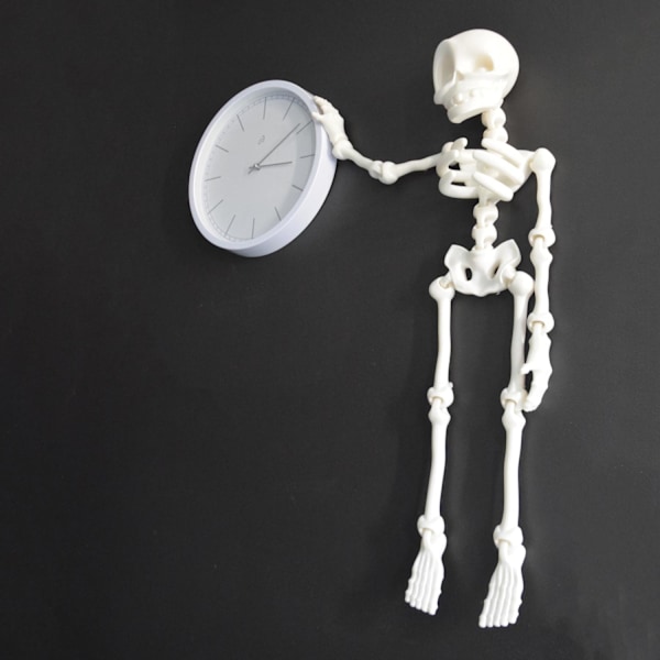Flexibel dans/vägghängbar gör-det-själv skelettdekoration 76cm Vit one size