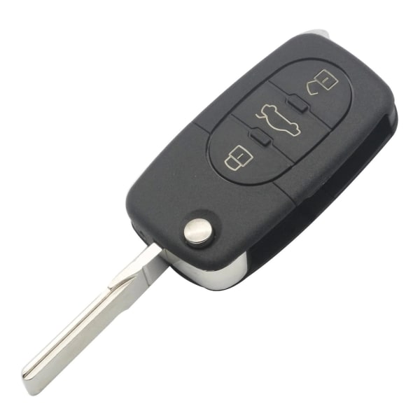 Bilnyckelfodral med 3 knappar till Audi CR1620 Svart one size