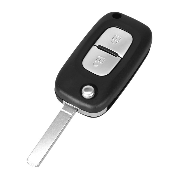 2-knapps flip-nyckelskydd oskuret blad till Renault Svart one size