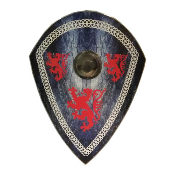 Trä Robert the Bruce Rampant Lion Medeltida sköld SWE149 multifärg one size
