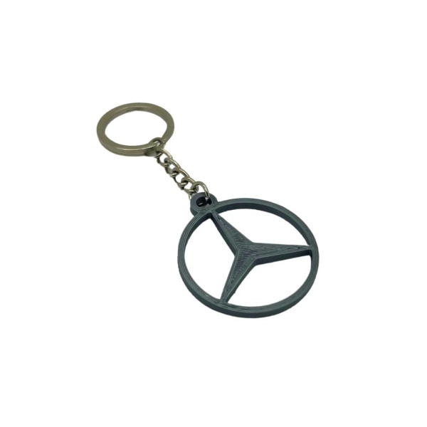 Nyckelring nyckelring emblem tillbehör för Mercedes Benz Grey one size