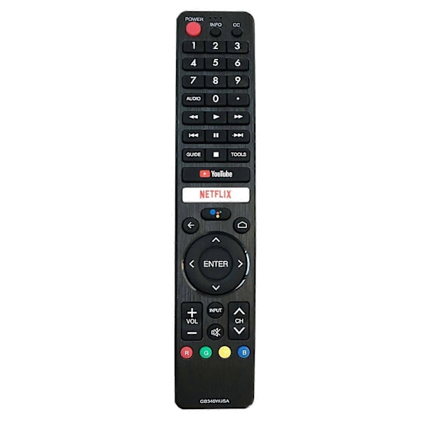 GB346WJSA TV-fjärrkontroll för Sharp TV Svart