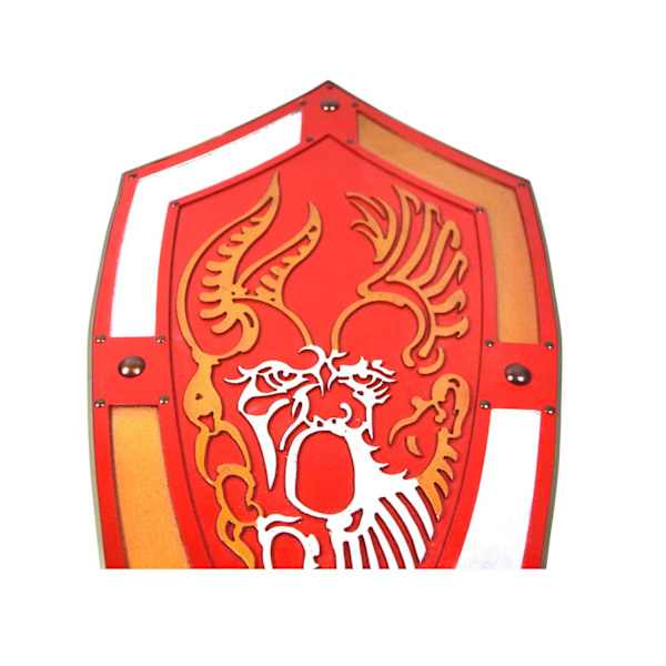 Trä medeltida Gladiator Shield SWE-116 Röd one size