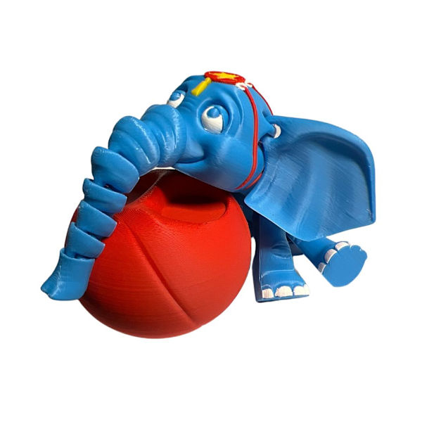 Flexi Elephant med bollcirkus leksaksdekoration Blå one size