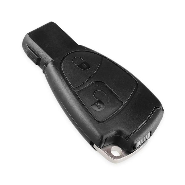 2 -knappen Remote Key Shell Battery Holder för Mercedes Benz Svart one size