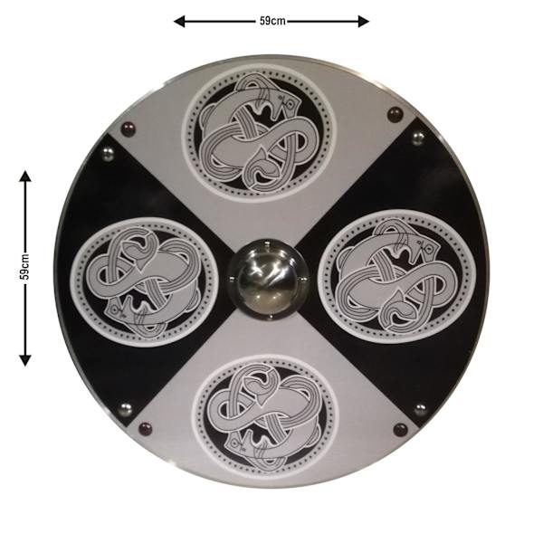 Trämedeltida fyra ormar Viking Shield SWE80 multifärg one size