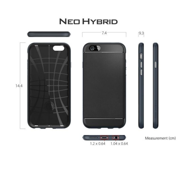 Iphone 6+/6S+ Plus NEO Hybrid Skal Skydd Cover Silver Silver