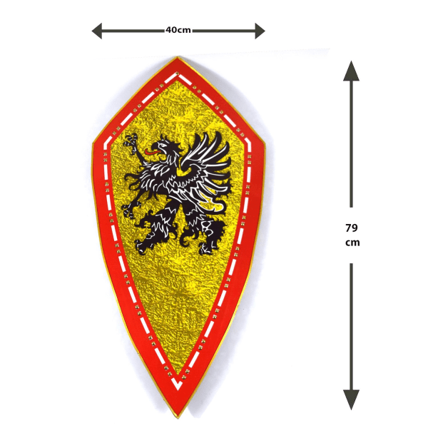 Trä medeltida heraldisk örnsköld SWE166 multifärg one size