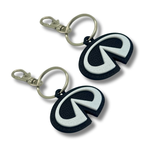 2x Nyckelring Clip On & Go karbinnyckelring för Infinity Svart