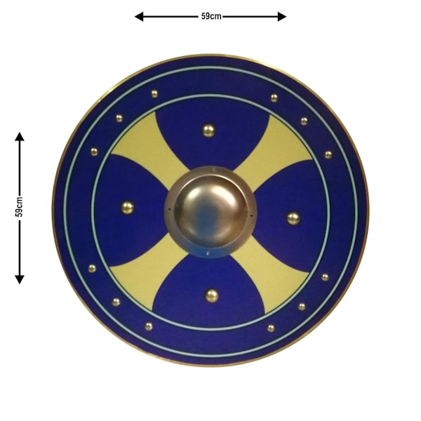 Trä/metall Medeltida bas Viking Shield SWE159 multifärg one size