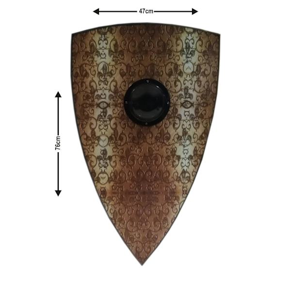 Trä Medeltida Fleur de lis Shield SWE144 multifärg one size