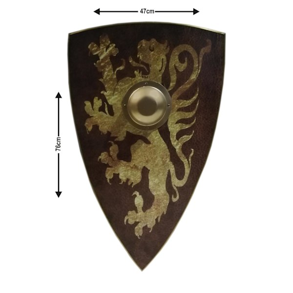 Trä Medeltida Bruce Rampant Lion Shield SWE145 multifärg one size