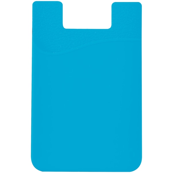 2x Silikonsocka plånbok kort kassettficka klistermärke ljusblå Ljusblå one size
