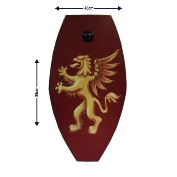 Trämedeltida Rustik Lion Viking Shield SWE134 multifärg one size