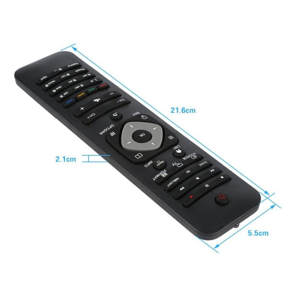 Universal smart TV-fjärrkontroll för Philips Svart one size