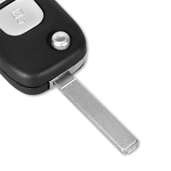 2-knapps flip-nyckelskydd oskuret blad till Renault Svart one size