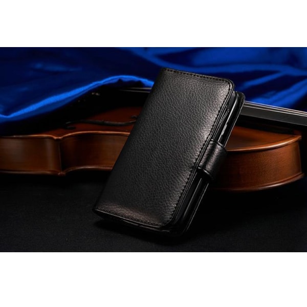 Galaxy S3 plånbok fodral 7 korthållare läder Svart