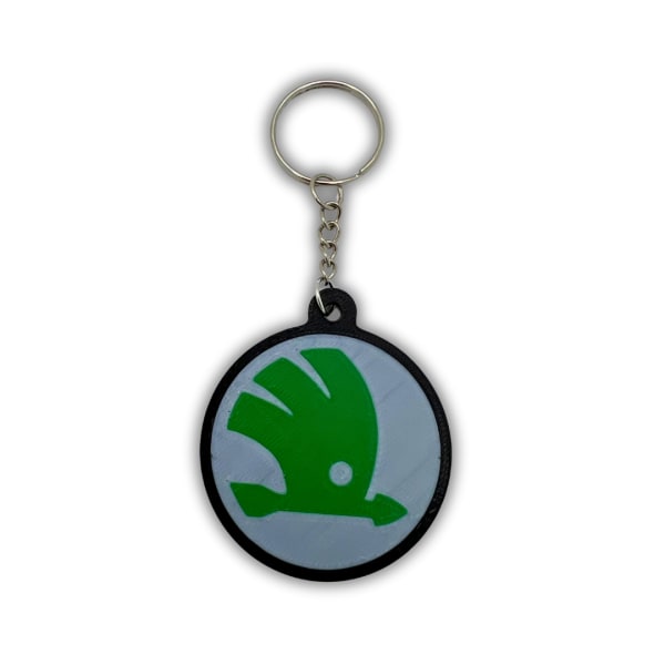 Nyckelring nyckelring emblem logotyp för Skoda Grön M