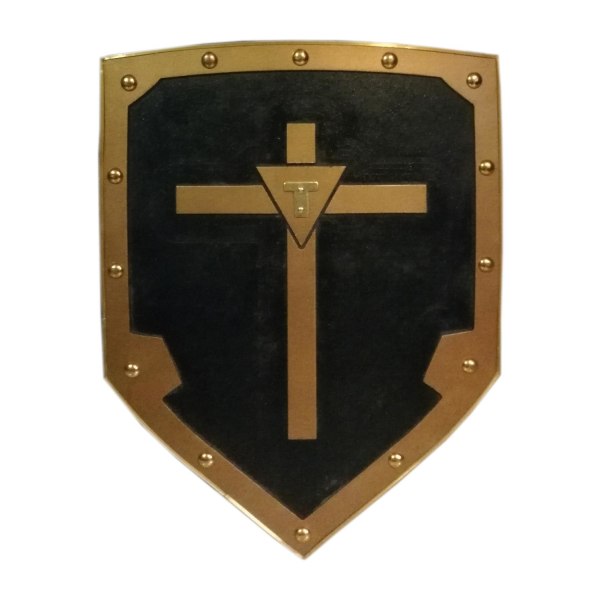 Trämedeltida Viking Cross Shield - Svart SWE102 multifärg one size