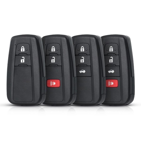 Fjärrnyckel Shell Camry Prius C-HR Avalon för Toyota Black 3 buttons