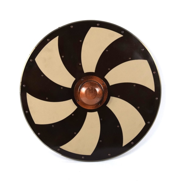 Trä / metall Medeltida läderbas Viking Shield SWE64 multifärg one size