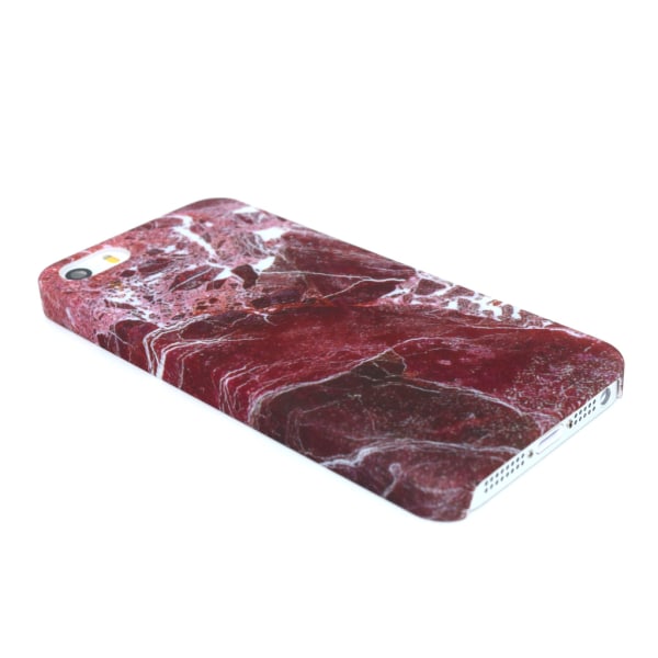 Iphone 5/5S/SE Marble Skal Skydd Case Röd Röd