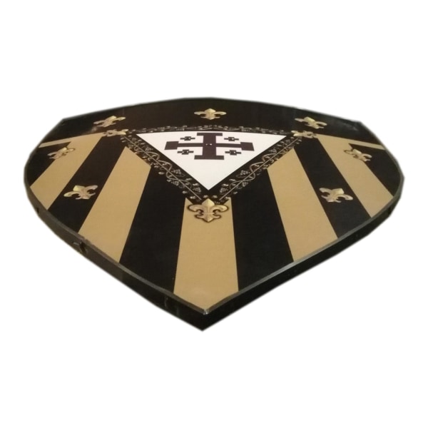 Trämedeltida Fleur De Lis Vector Curved Shield SWE86 multifärg one size
