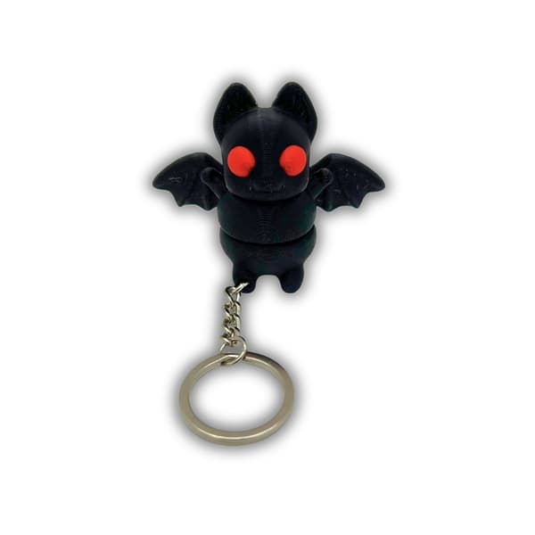 Söt Halloween Tiny Bat nyckelring kedja Svart S