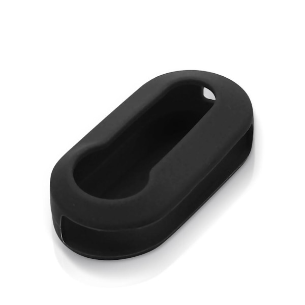 Silikon 3-knapps bilnyckelfodral blank för Fiat Svart one size