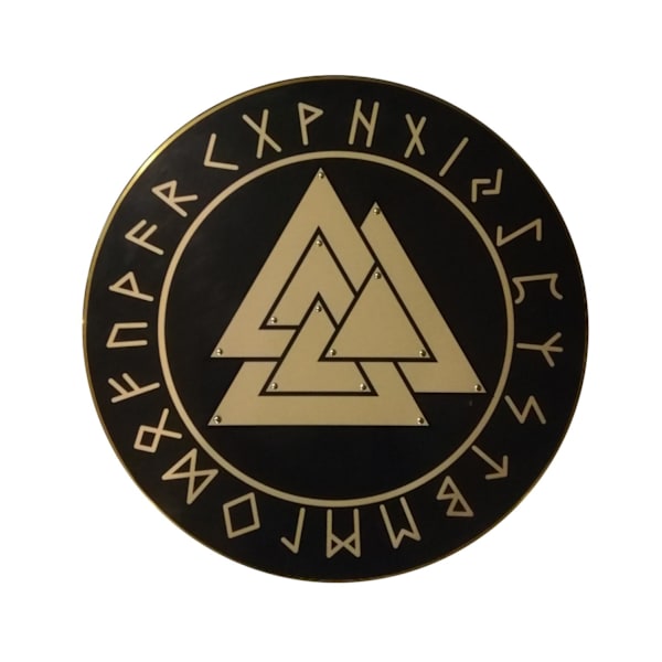Trä Viking Valknut Knut of the Slain handgjorda sköld SWE21 multifärg one size