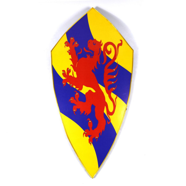 Trä Medeltida Rampant Lion Shield SWE165 multifärg one size