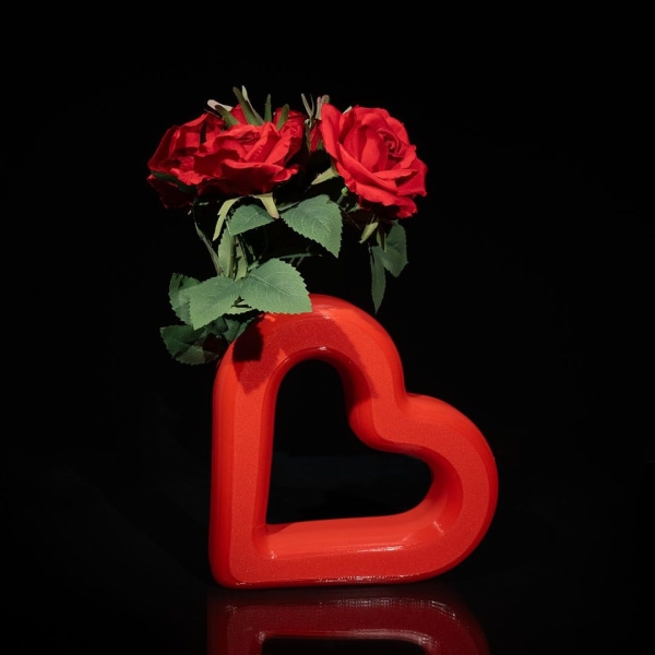 Valentine hjärta vas heminredning Röd M