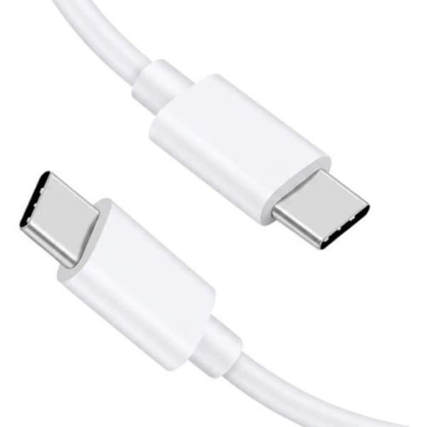 Snabbladdare 25W för Apple och Samsung 2m USB-C med ChargeWrap Vit M