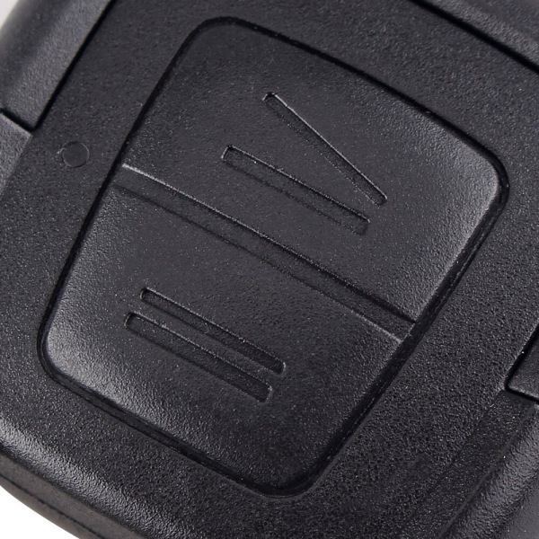 2-knapps bilnyckelbyte skal HU43 blad för Opel Svart one size