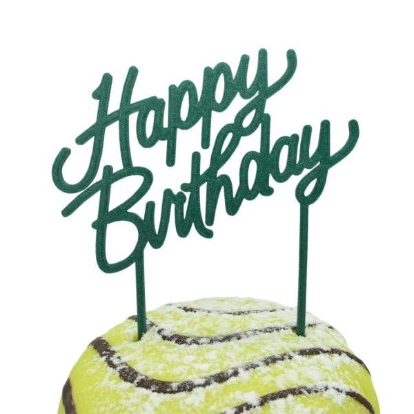 Grattis på födelsedagen tårta dekoration tecken Grön one size