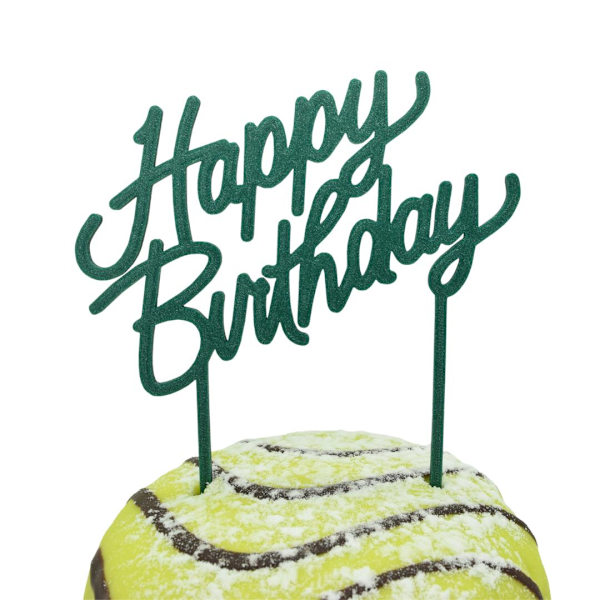 Grattis på födelsedagen tårta dekoration tecken Grön one size