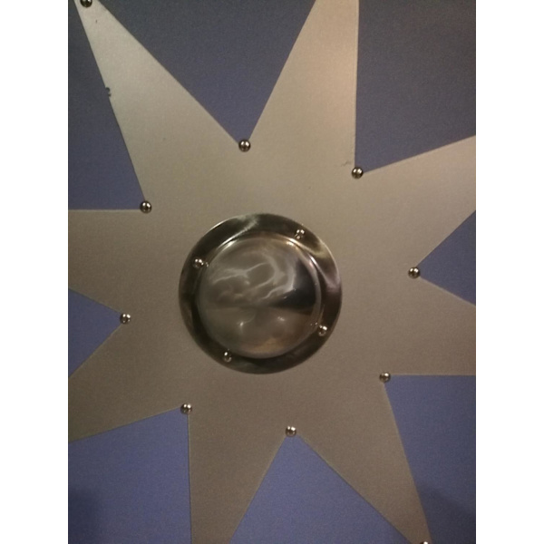 Trä / metall Medieval Star Leather Viking Shield SWE60 multifärg one size