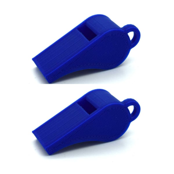 Visselpipa 2-pack PLA plast 118+ Db blå Blå one size
