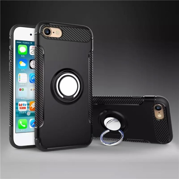 Iphone 7+/8+ hybrid armor skal magnetic case svart Svart