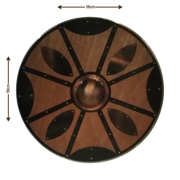 Trä / metall Norse Viking Medieval Shield SWE55 multifärg one size
