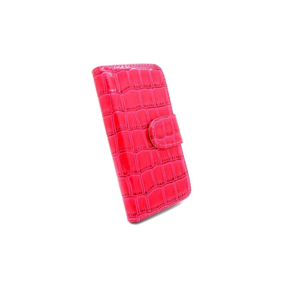 Iphone 5 5S Fodral Plånbok Case Crocodile Leather Röd Röd