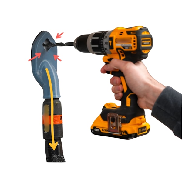 Drill Dammsamlare vakuumfäste Gul M