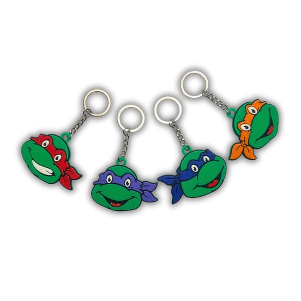 TMNT Ninja Turtles Nyckelringar 4-pack Grön M